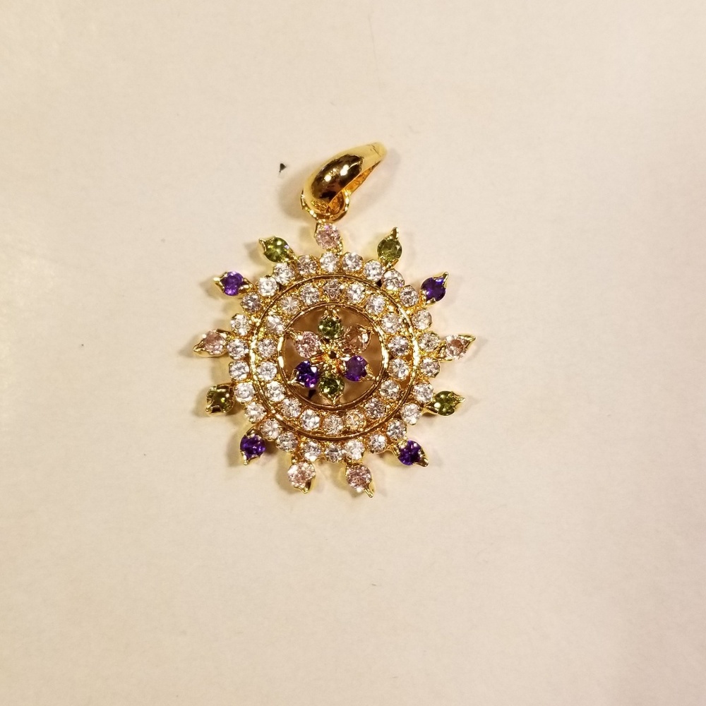 Crystal sun pendant